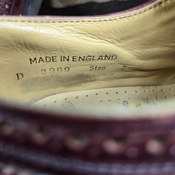 RARE VINTAGE Dr. Martens 3989 Brogue Wingtip Oxford Made In England Size 7 EU 38